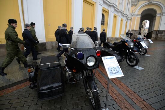 Federal Guard Service cars displayed in the Kremlin