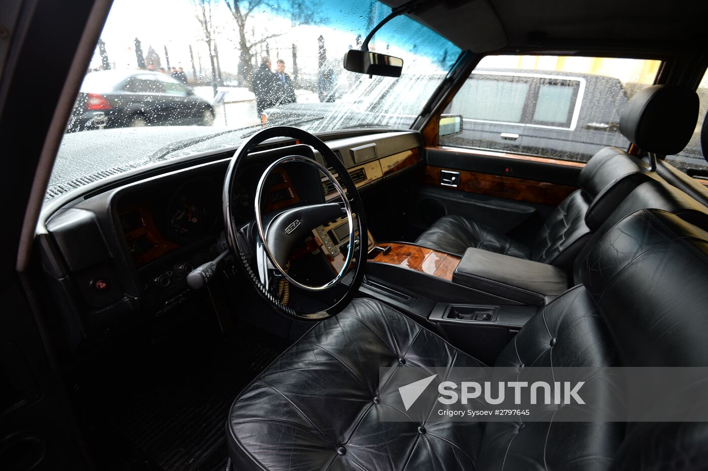 Federal Guard Service cars displayed in the Kremlin