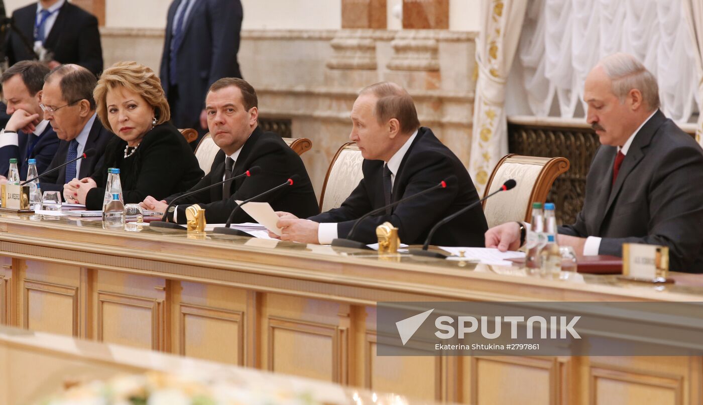 Meeting of Supreme State Council of Union State of Russia and Belarus