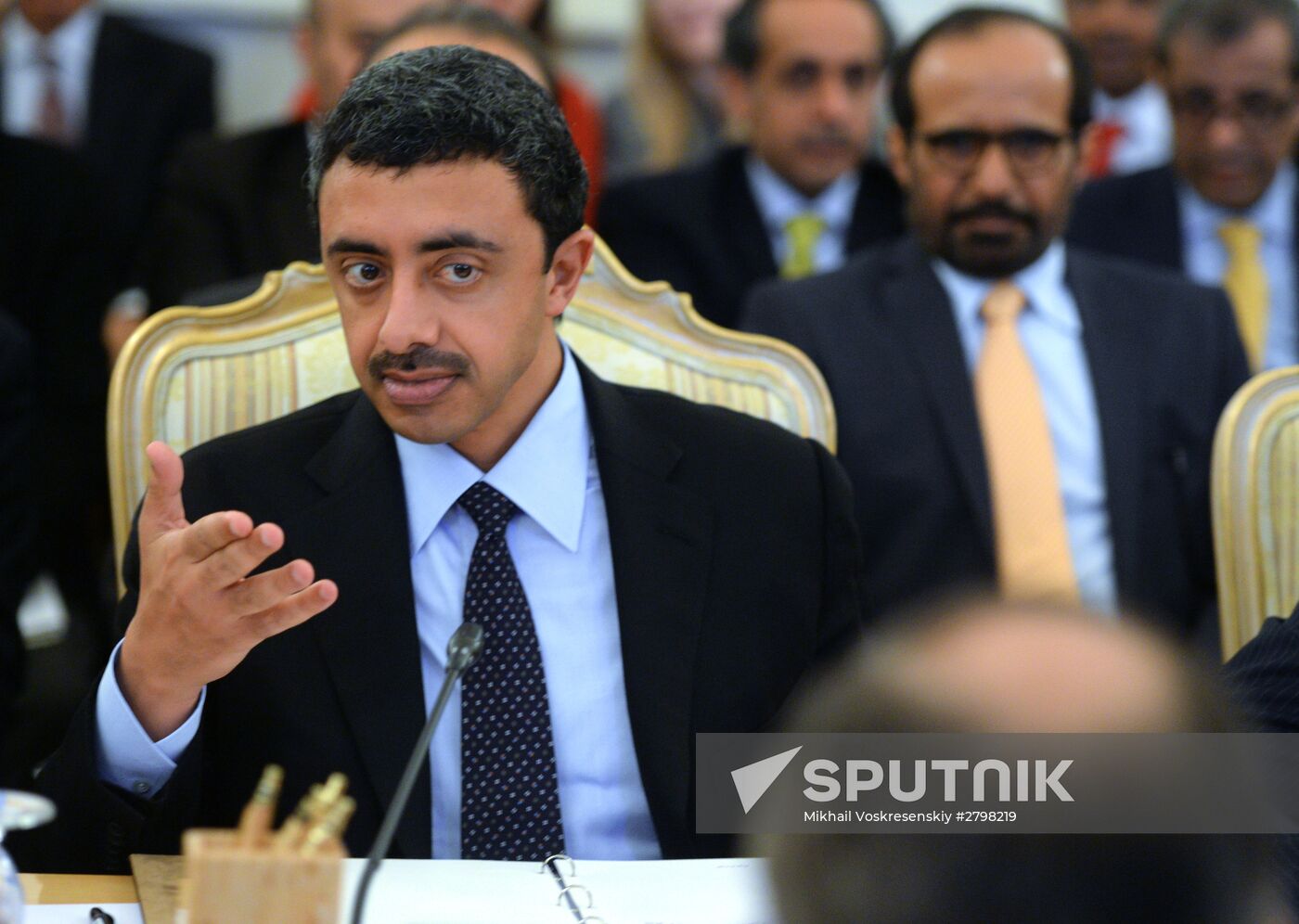 Foreign Minister Sergei Lavrov attends the third session of the Russian-Arab Cooperation Forum