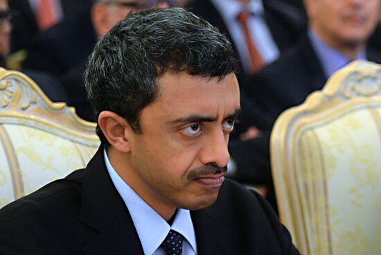 Foreign Minister Sergei Lavrov attends the third session of the Russian-Arab Cooperation Forum