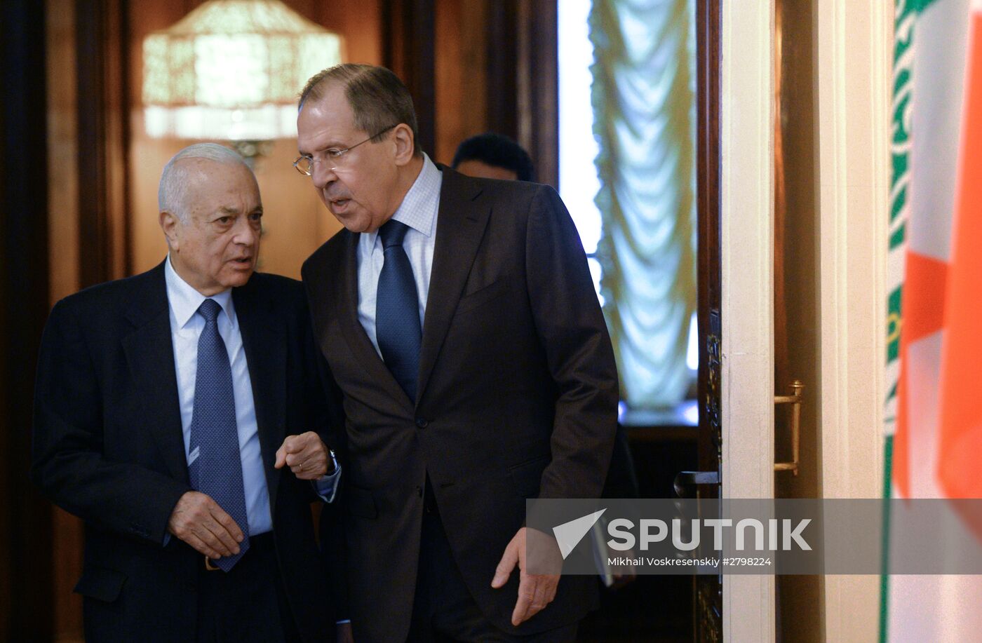 Foreign Minister Sergei Lavrov attends the third session of the Russian-Arab Cooperation Forum
