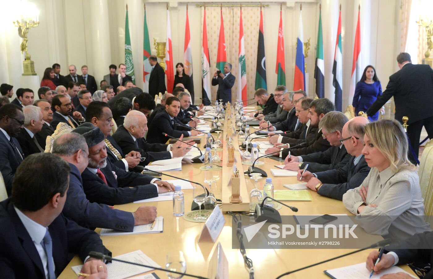 Foreign Minister Sergei Lavrov attends the third session of the Russian-Arab Cooperation Forum