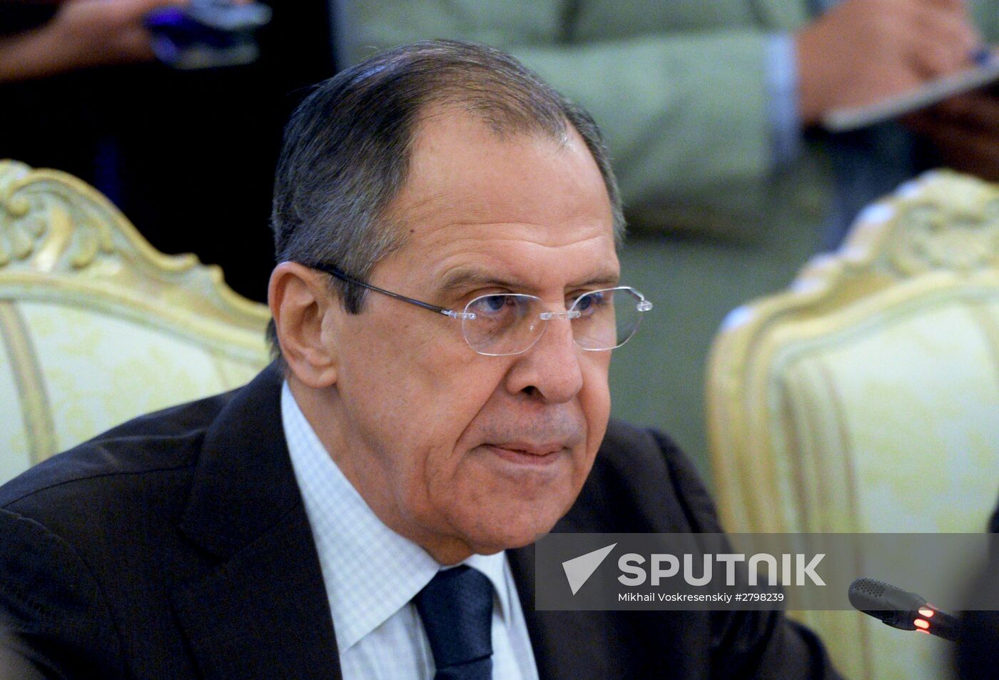 Foreign Minister Sergei Lavrov attends the third session of the Russian-Arab Cooperation Forum