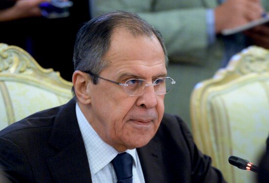Foreign Minister Sergei Lavrov attends the third session of the Russian-Arab Cooperation Forum