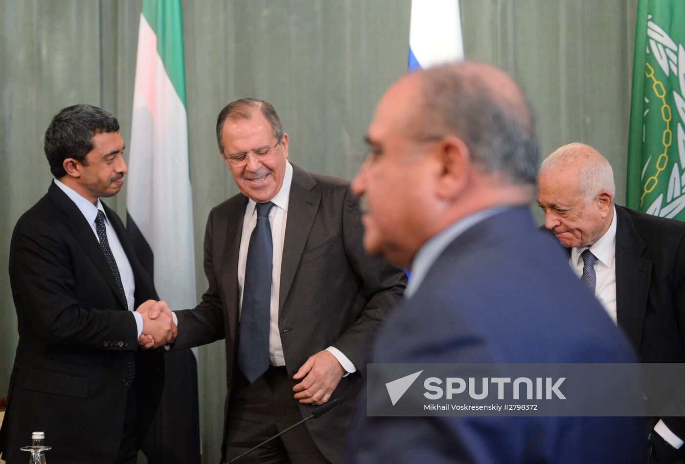 Foreign Minister Sergei Lavrov attends the third session of the Russian-Arab Cooperation Forum