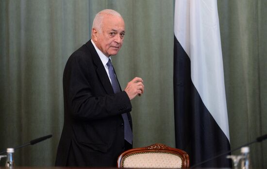 Foreign Minister Sergei Lavrov attends the third session of the Russian-Arab Cooperation Forum