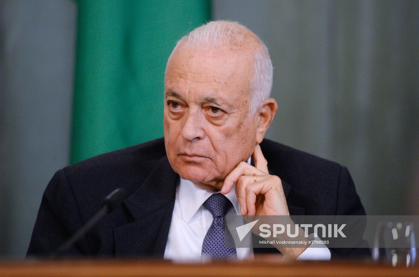 Foreign Minister Sergei Lavrov attends the third session of the Russian-Arab Cooperation Forum