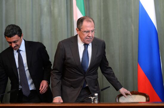 Foreign Minister Sergei Lavrov attends the third session of the Russian-Arab Cooperation Forum
