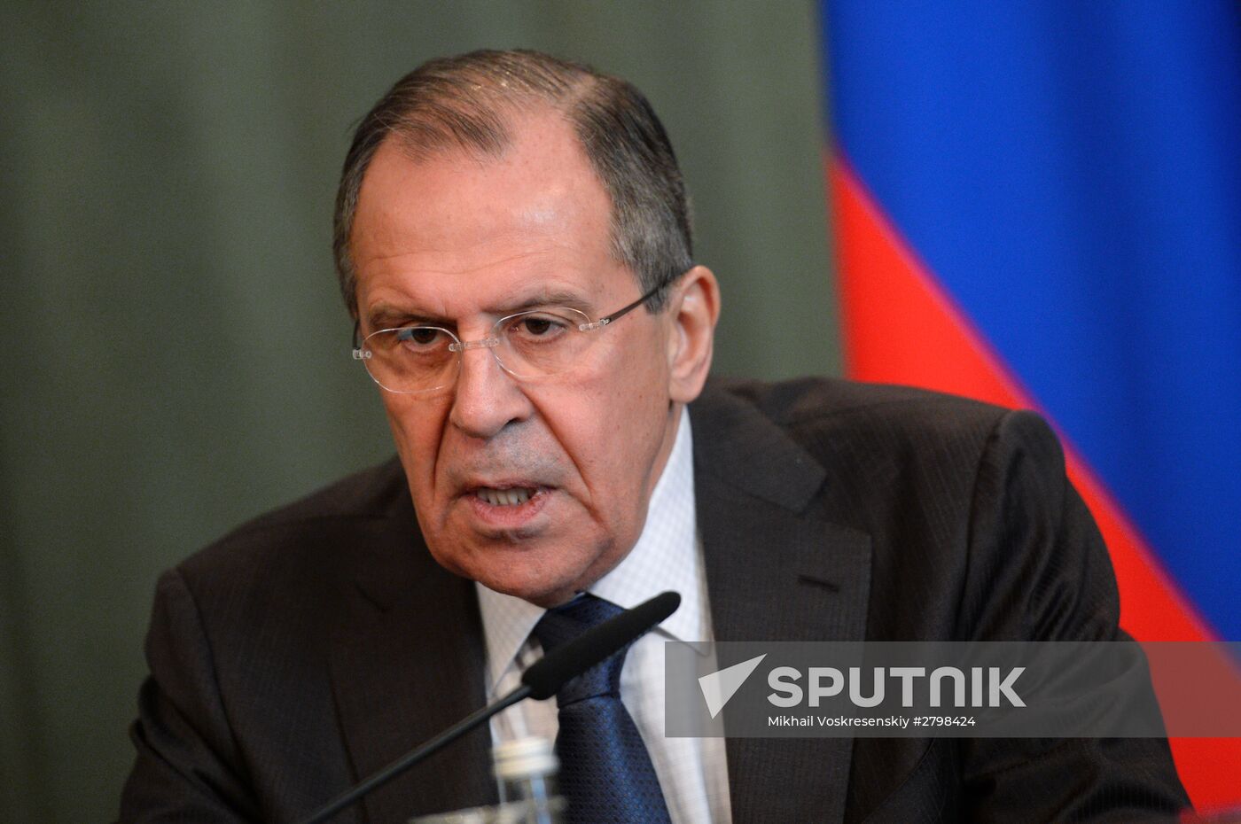 Foreign Minister Sergei Lavrov attends the third session of the Russian-Arab Cooperation Forum