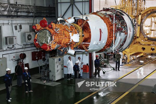 Resurs-P No. 3 spacecraft prepared for launch at Baikonur Cosmodrome