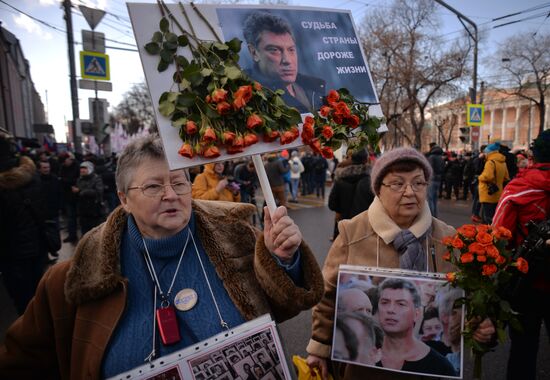 Boris Nemtsov's memory march