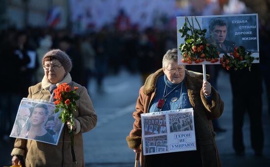 Boris Nemtsov's memory march