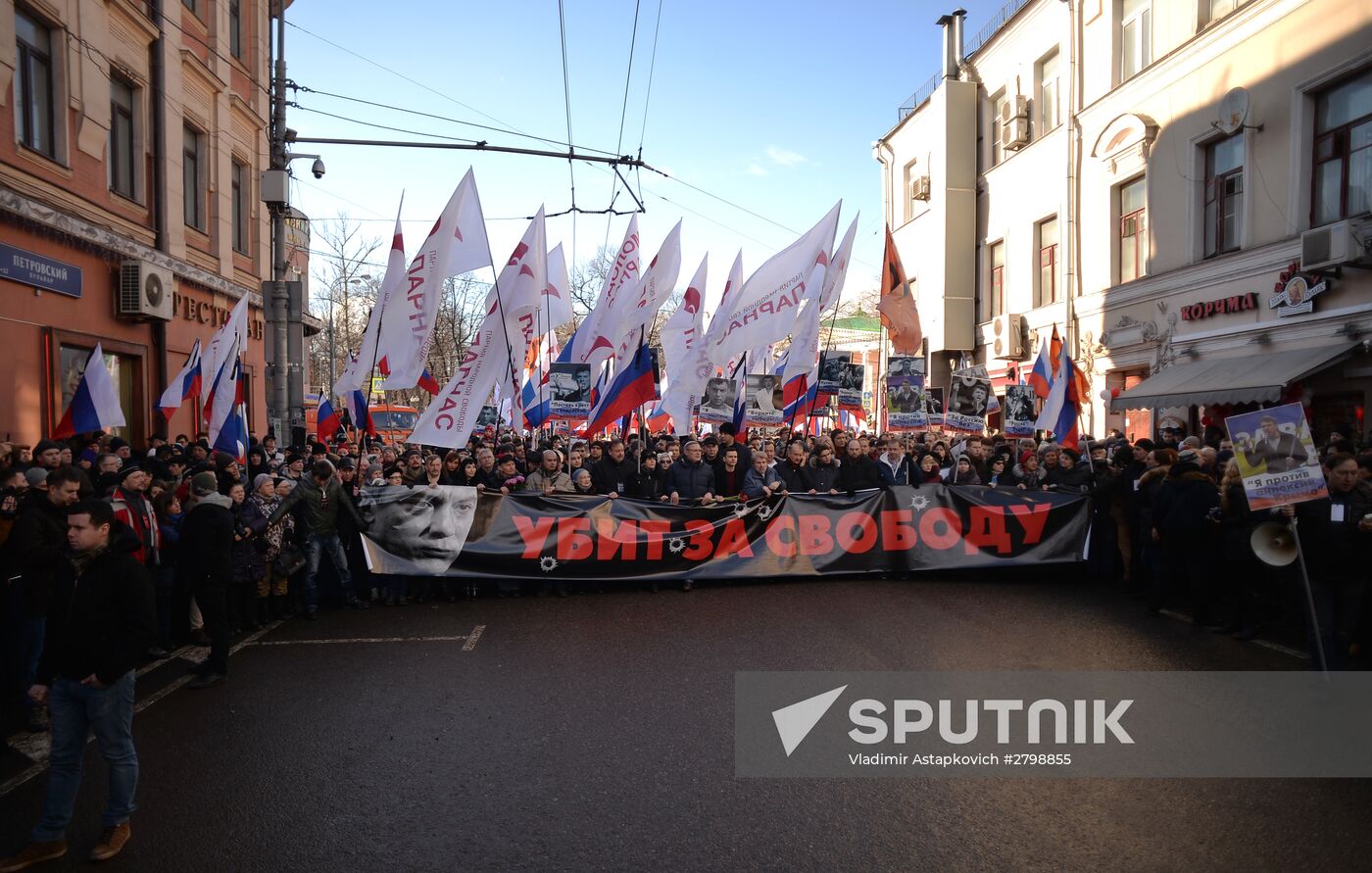 Boris Nemtsov's memory march