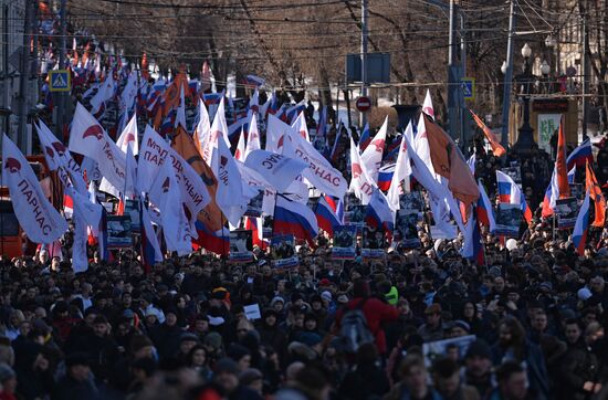 Boris Nemtsov's memory march