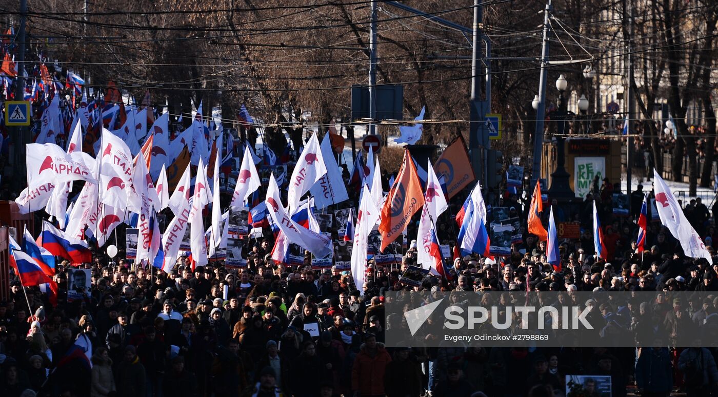 Boris Nemtsov's memory march