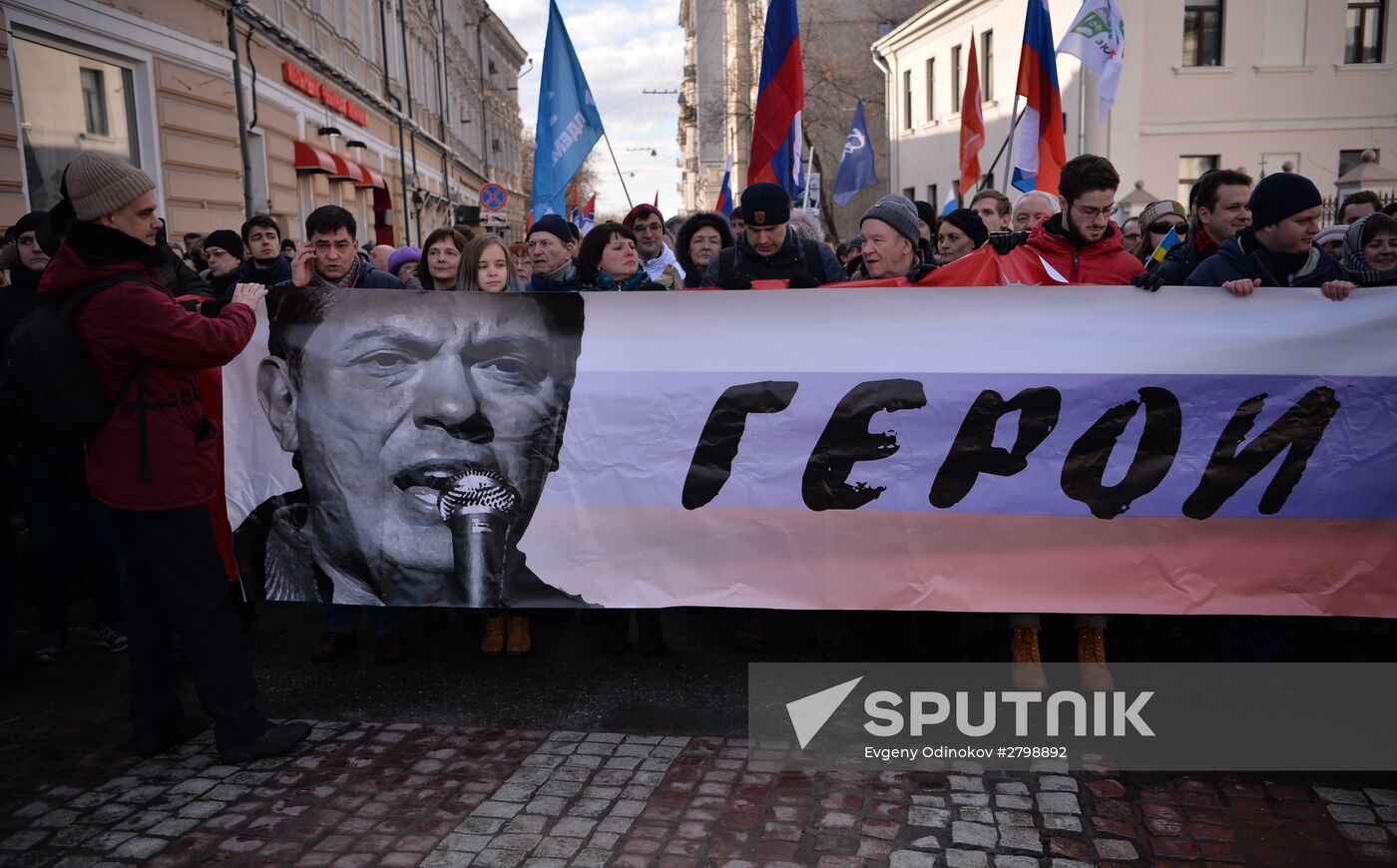 Boris Nemtsov's memory march