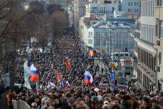 Boris Nemtsov's memory march