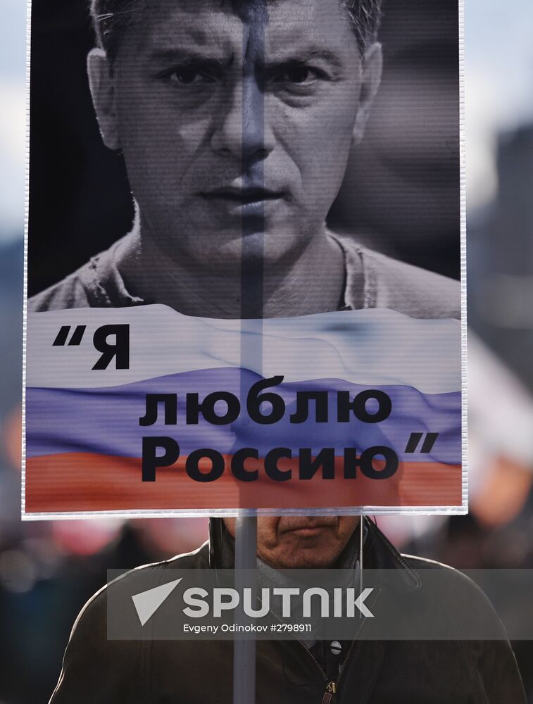 Boris Nemtsov's memory march