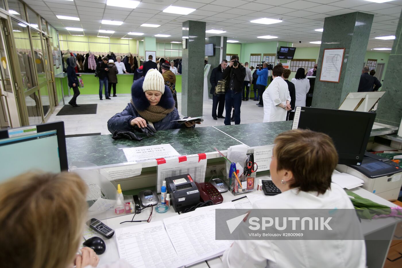 Moscow mayor visits outpatient clinic No 180