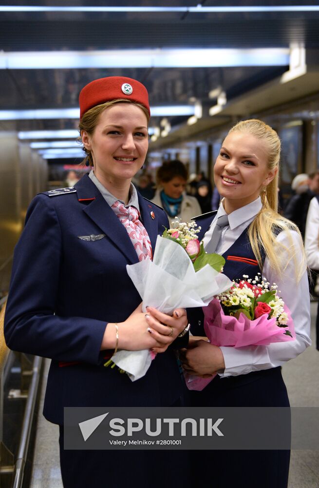 Women at the Helm exhibition at Moscow Metro