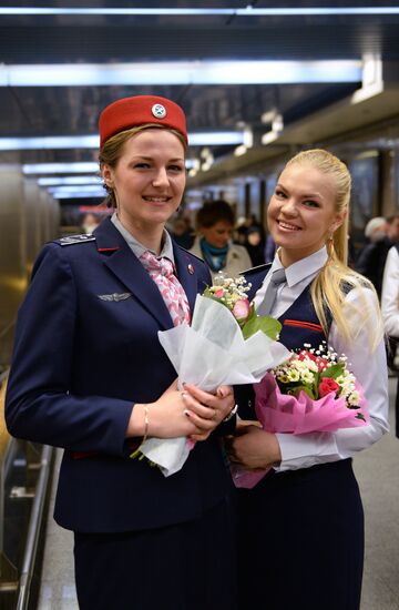 Women at the Helm exhibition at Moscow Metro