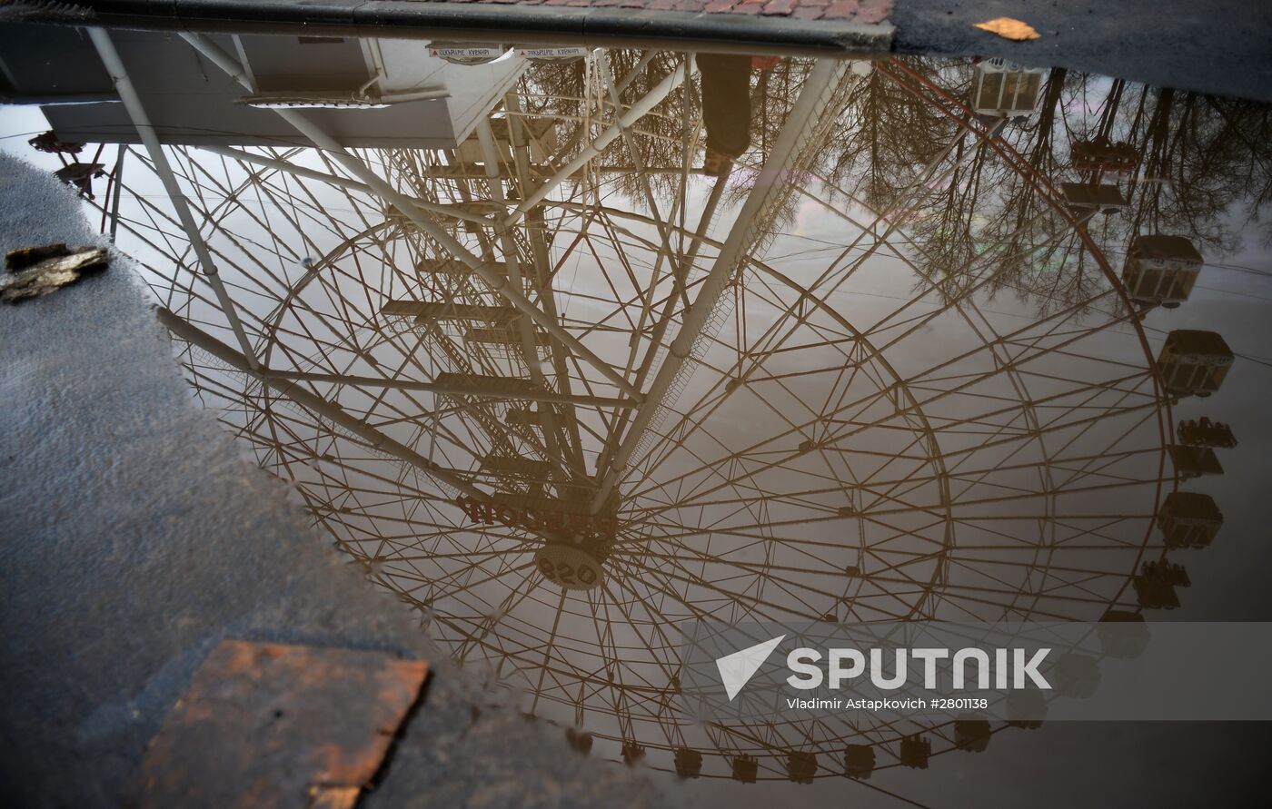 Amusement rides dismantled at the VDNKh park