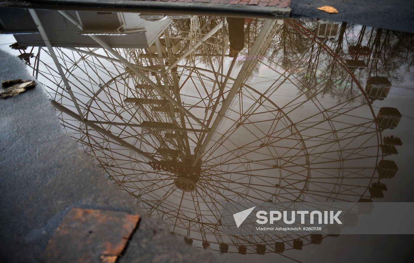 Amusement rides dismantled at the VDNKh park