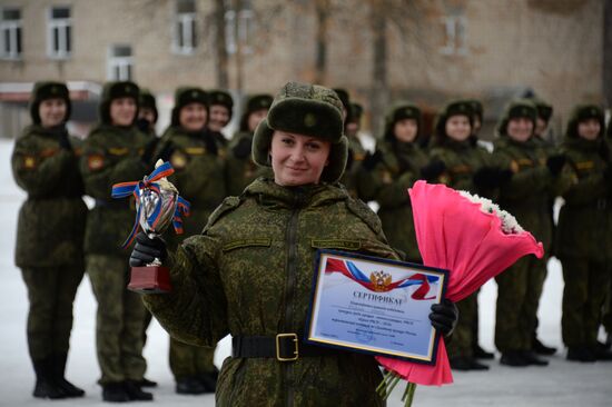 "Makeup under Camouflage" contest for female troops in Pereslavl-Zalessky