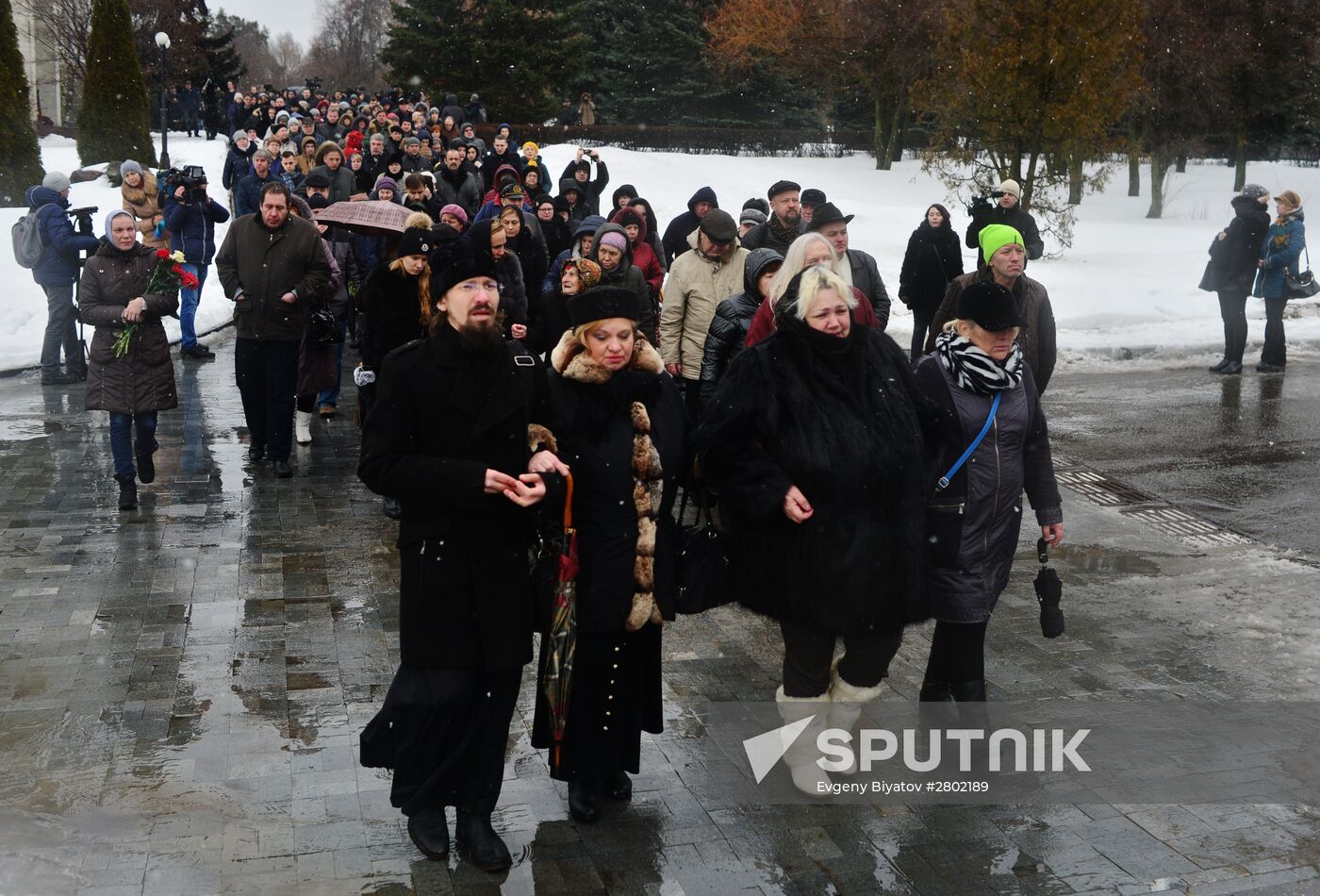 Funeral ceremony for actress Natalia Krachkovskaya