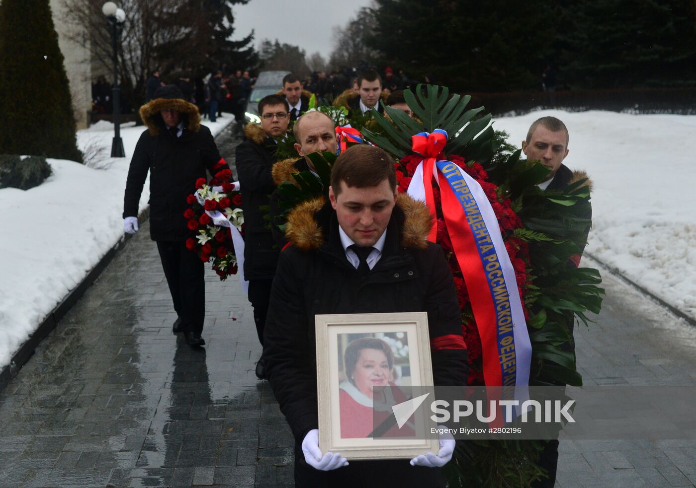 Funeral ceremony for actress Natalia Krachkovskaya