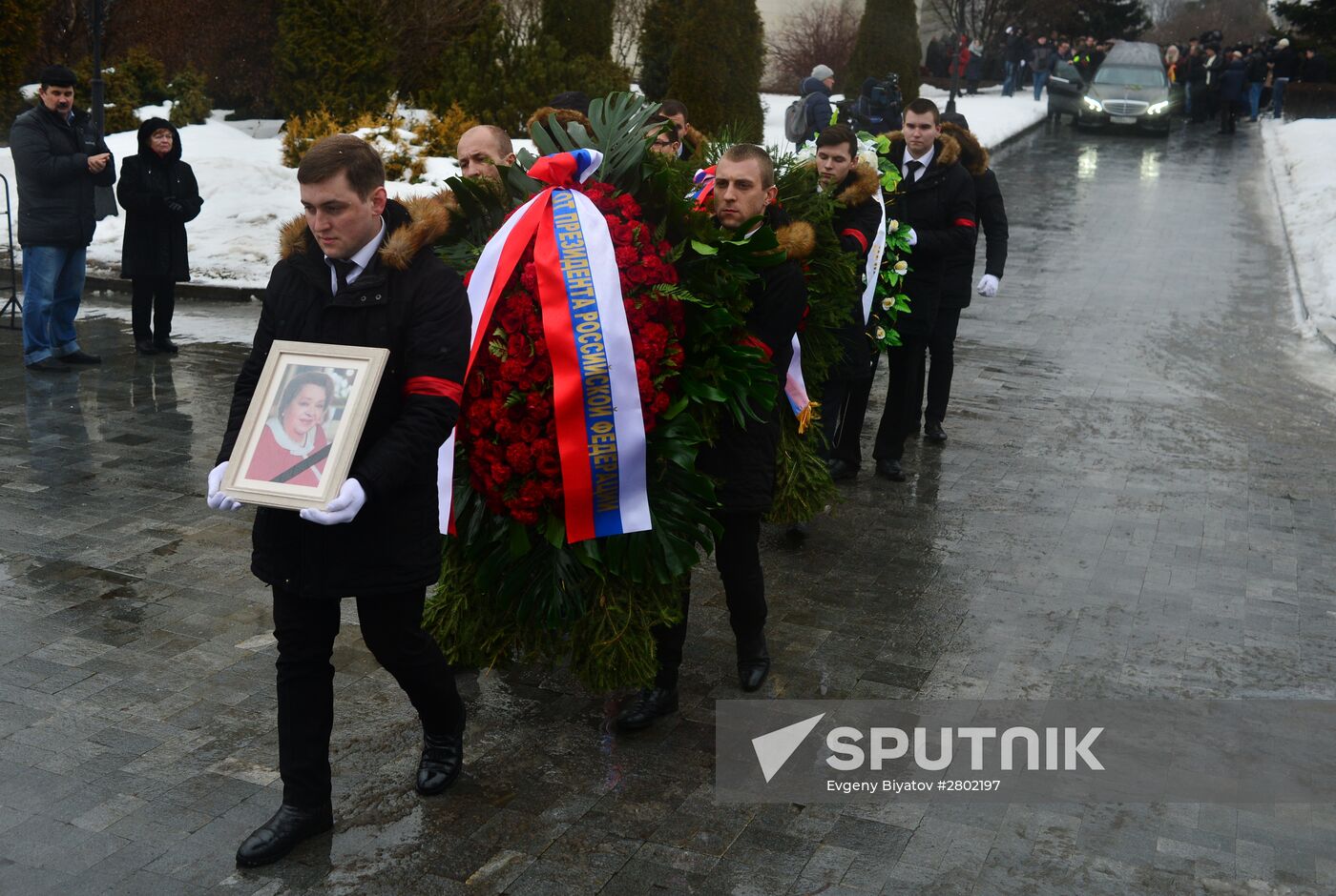 Funeral ceremony for actress Natalia Krachkovskaya