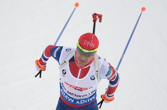 Biathlon World Championships. Men's pursuit