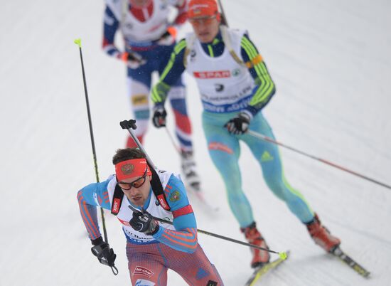 Biathlon World Championships. Men's pursuit