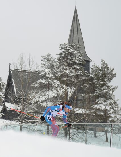 Biathlon World Championships. Men's pursuit