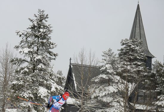 Biathlon World Championships. Men's pursuit