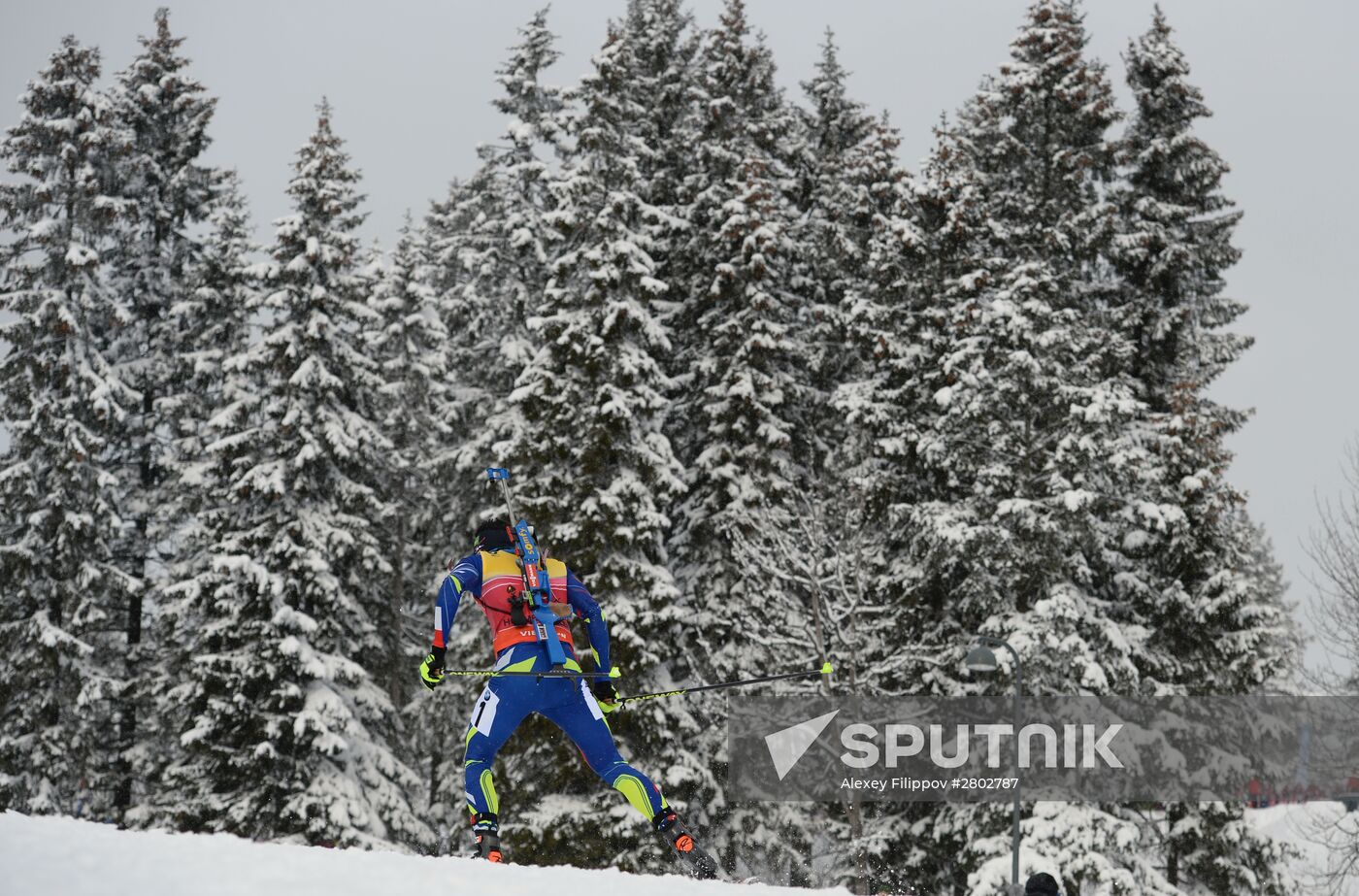Biathlon World Championships. Men's pursuit