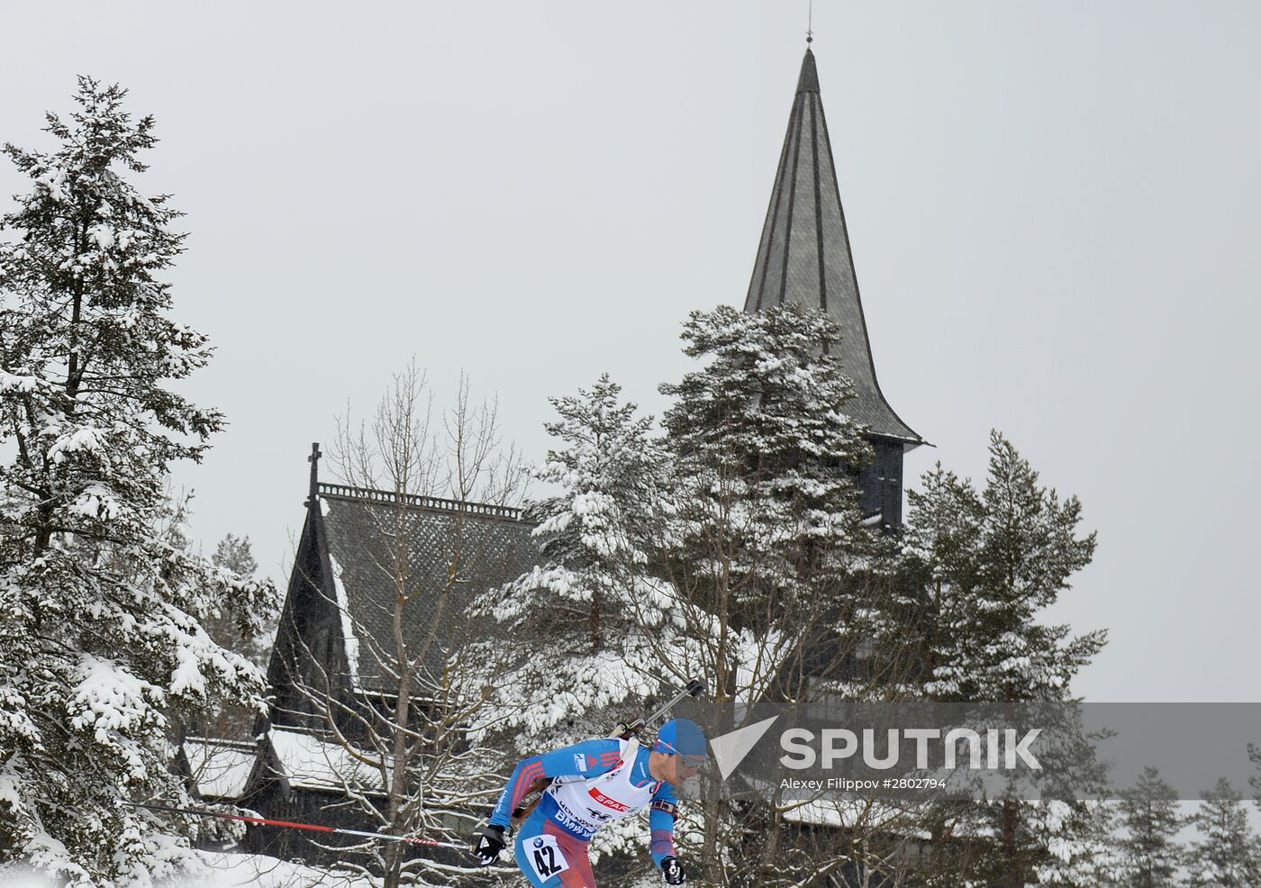 Biathlon World Championships. Men's pursuit