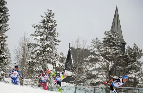 Biathlon World Championships. Men's pursuit