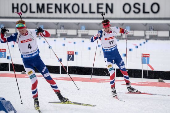 Biathlon World Championships. Men's pursuit