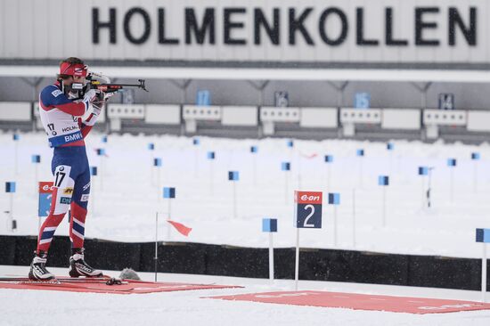 Biathlon World Championships. Men's pursuit