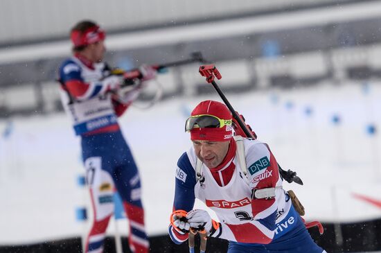 Biathlon World Championships. Men's pursuit