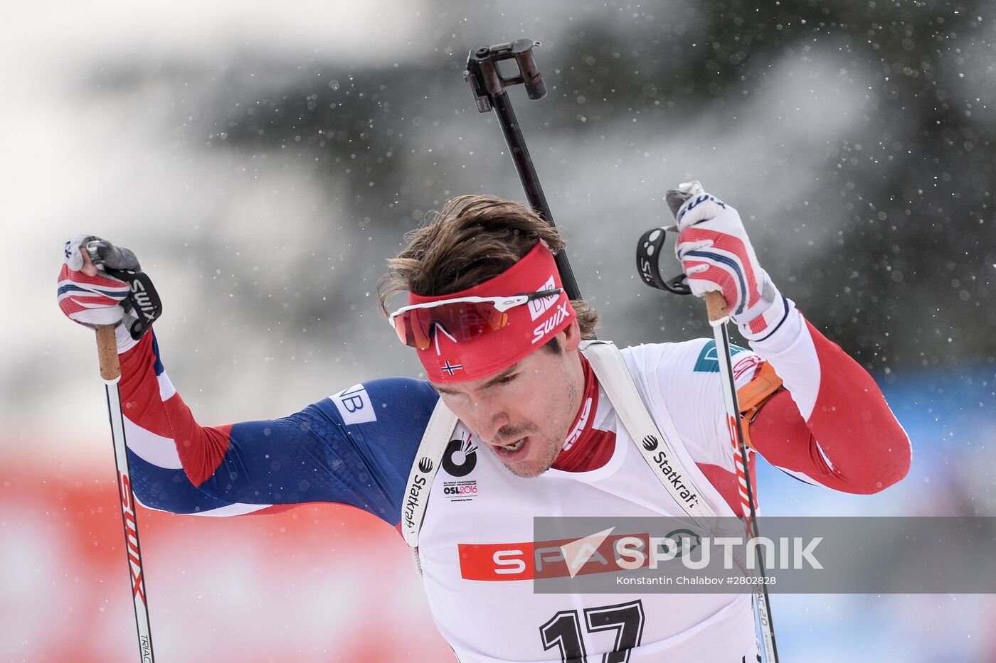 Biathlon World Championships. Men's pursuit