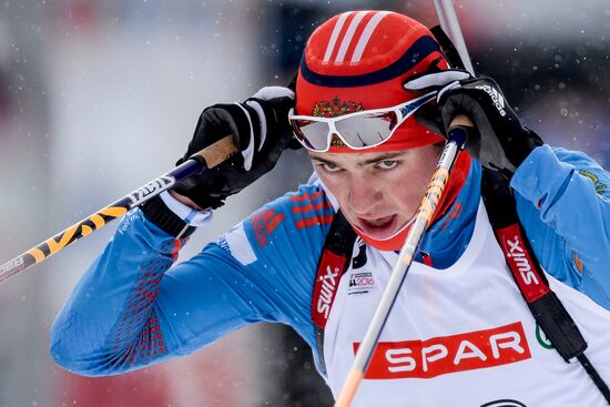 Biathlon World Championships. Men's pursuit