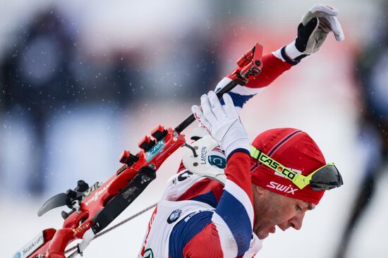 Biathlon World Championships. Men's pursuit