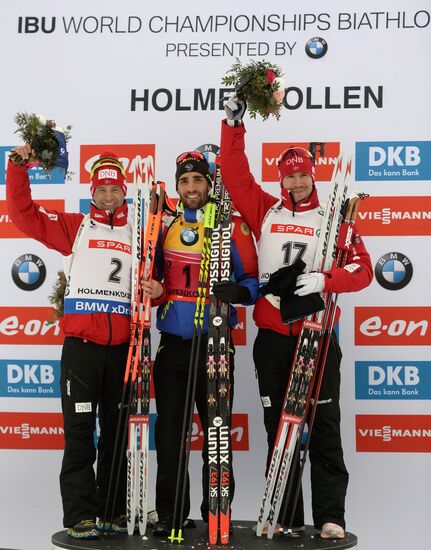 Biathlon World Championships. Men's pursuit