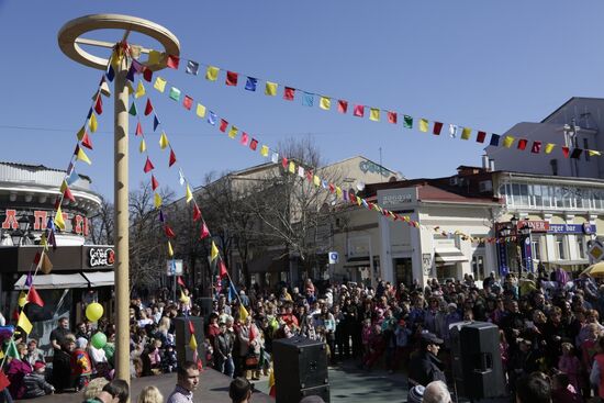 Pancake Week celebrations in Simferopol