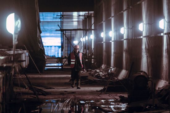 Third Interchange Circuit's Khoroshevskaya metro station construction site