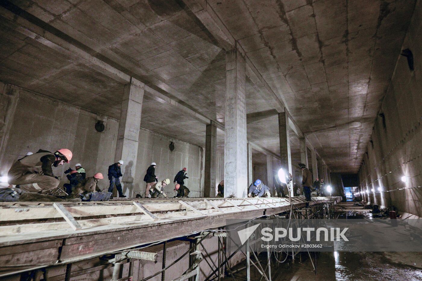 Third Interchange Circuit's Khoroshevskaya metro station construction site