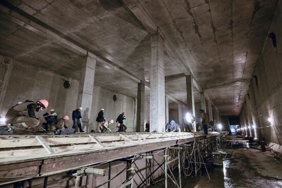 Third Interchange Circuit's Khoroshevskaya metro station construction site